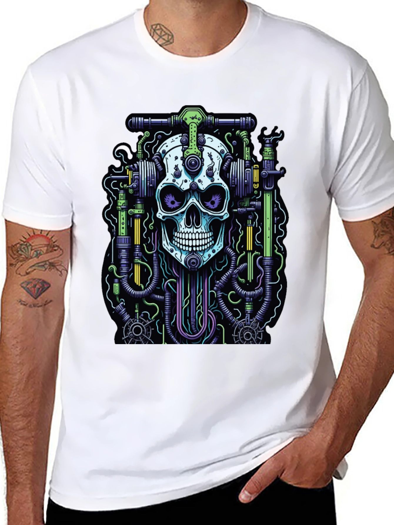 Skull Mechanic Graphic T-Shirt