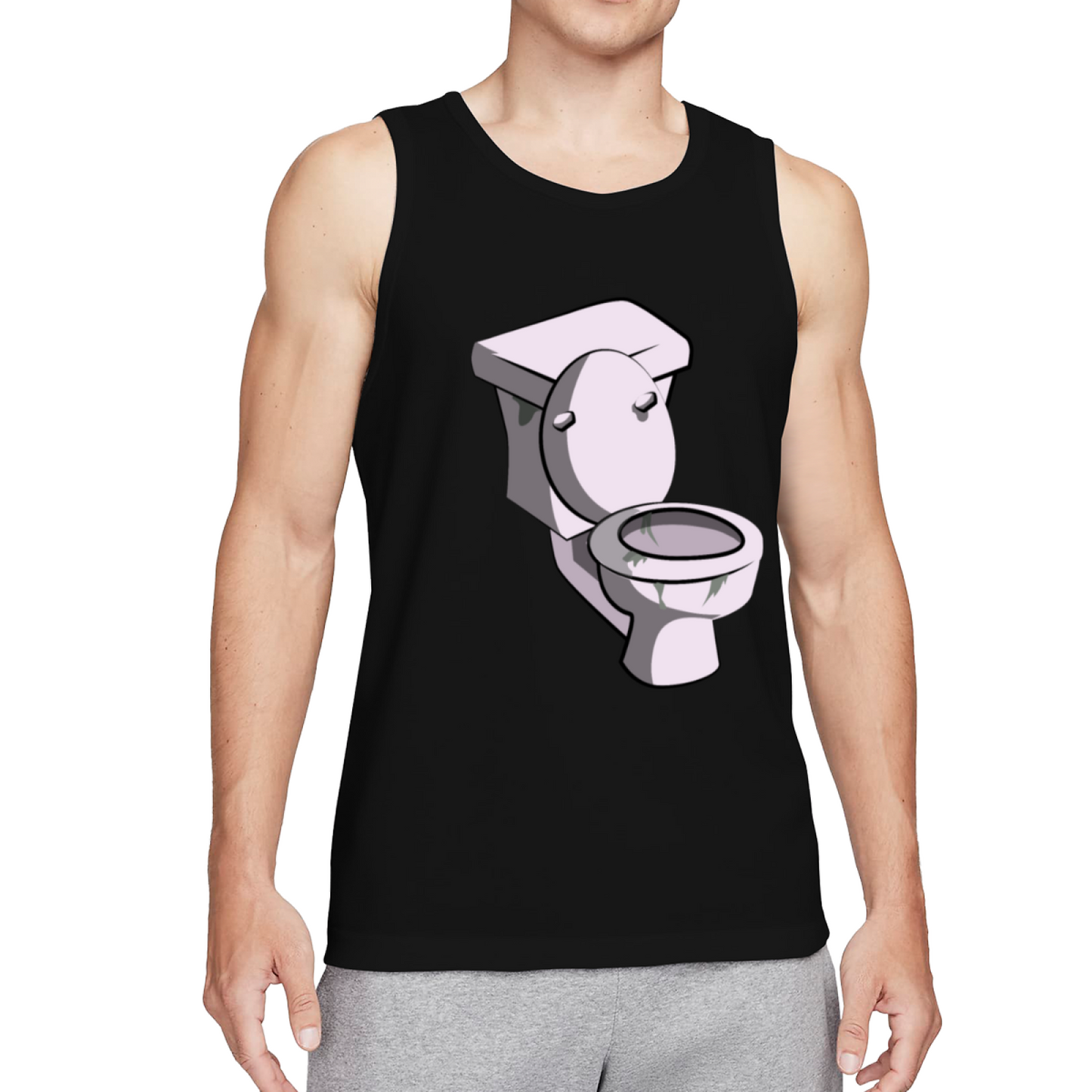 Funny Cartoon Toilet Weird Aesthetic Graphic Tank