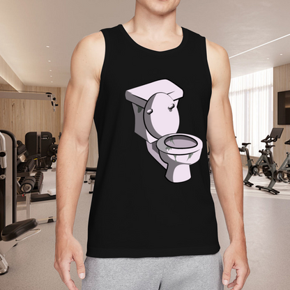 Funny Cartoon Toilet Weird Aesthetic Graphic Tank