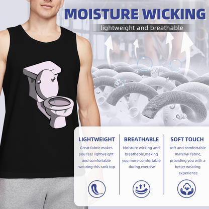 Funny Cartoon Toilet Weird Aesthetic Graphic Tank