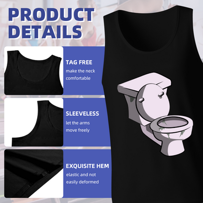 Funny Cartoon Toilet Weird Aesthetic Graphic Tank