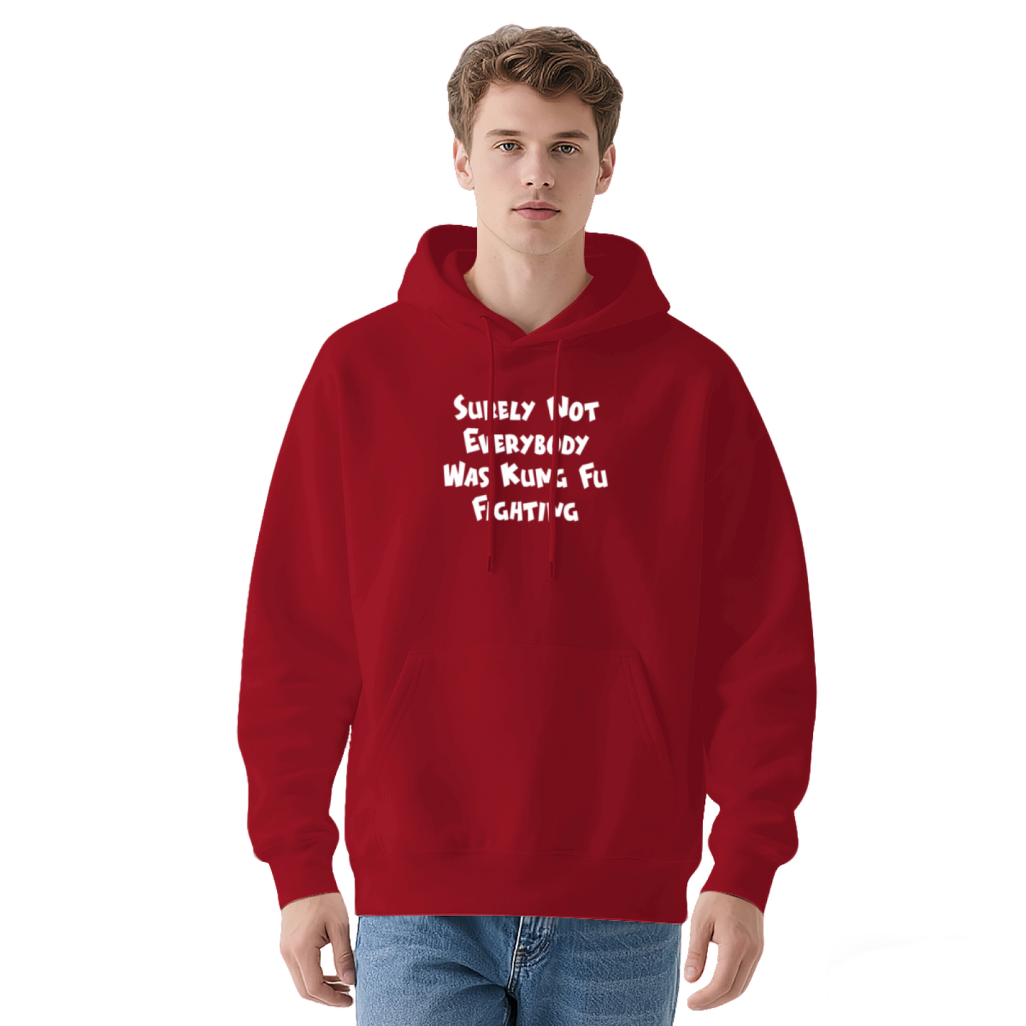 Funny Kung Fu Lyric Red Unisex Hoodie