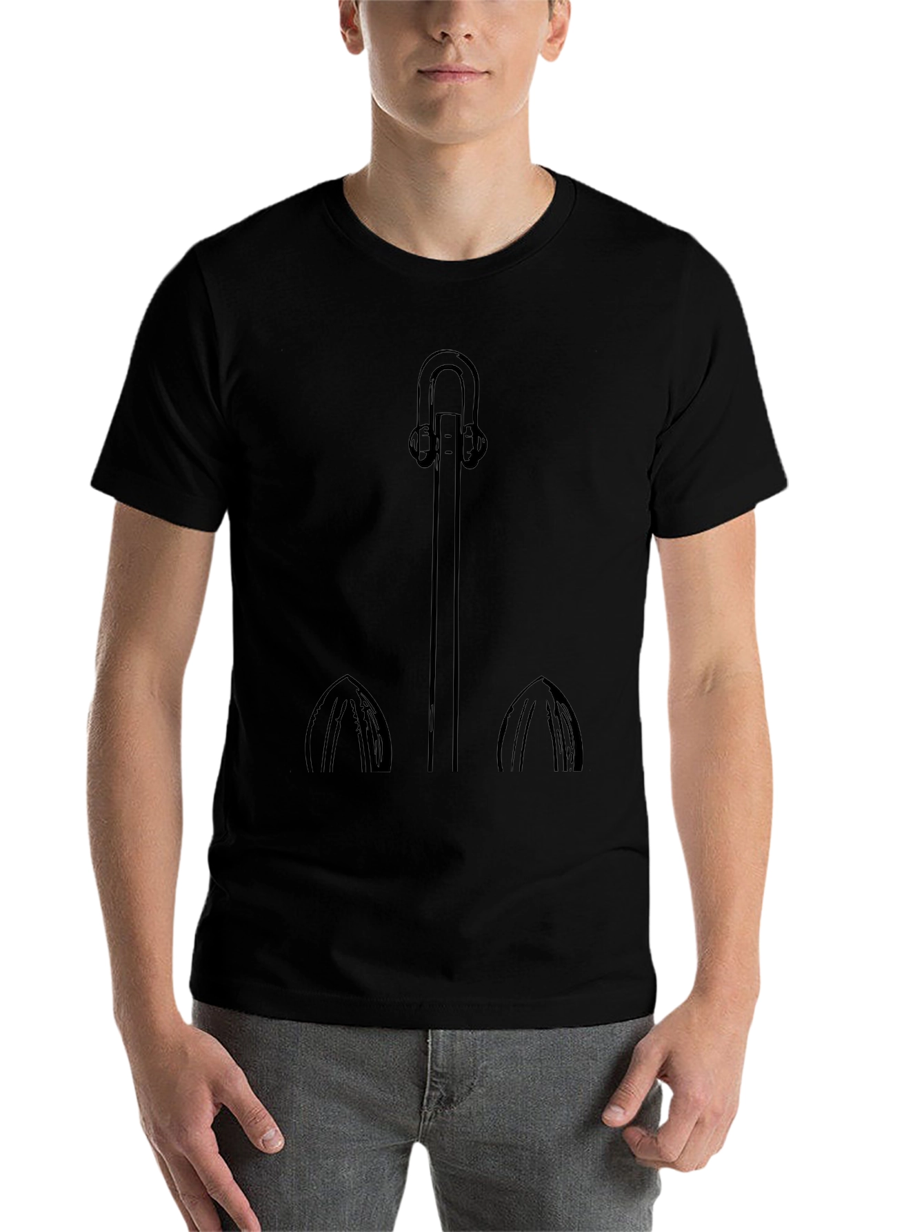 Anchor Graphic Tee - Black Casual Comfort