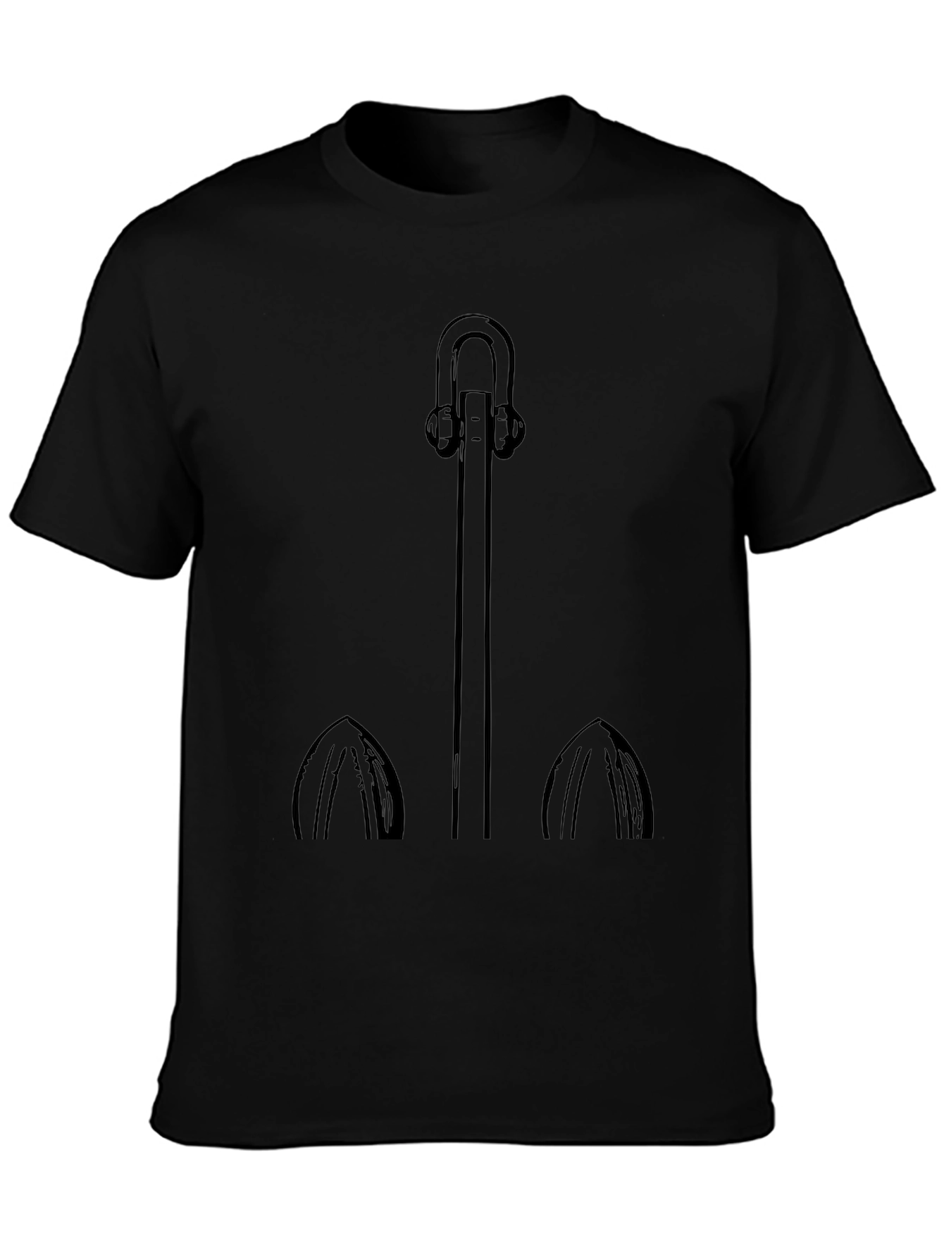 Anchor Graphic Tee - Black Casual Comfort