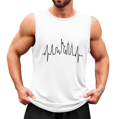 New York City Skyline Heartbeat Tank Top