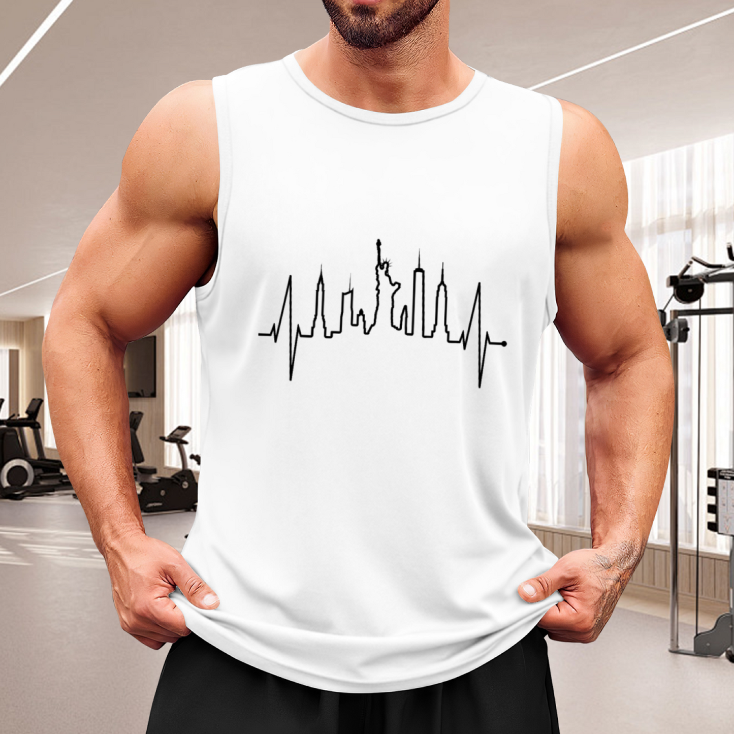 New York City Skyline Heartbeat Tank Top