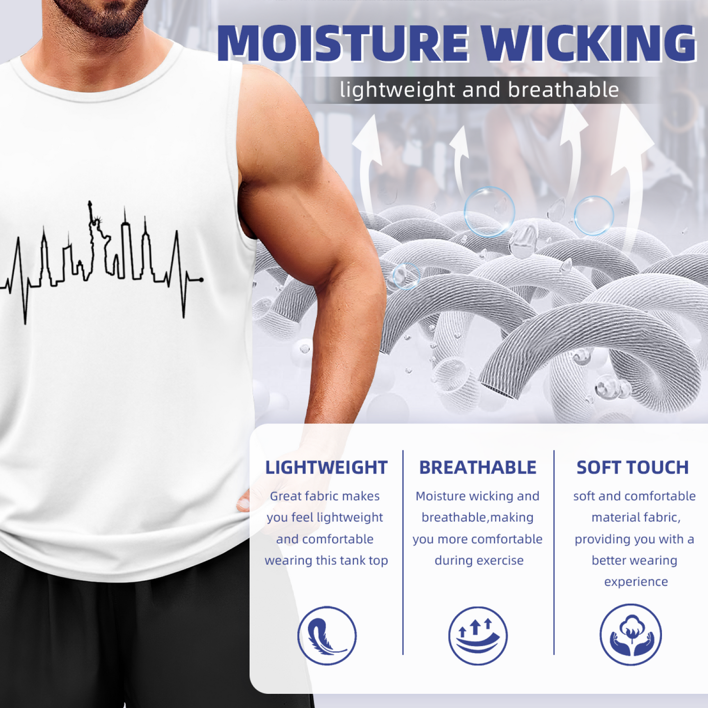 New York City Skyline Heartbeat Tank Top