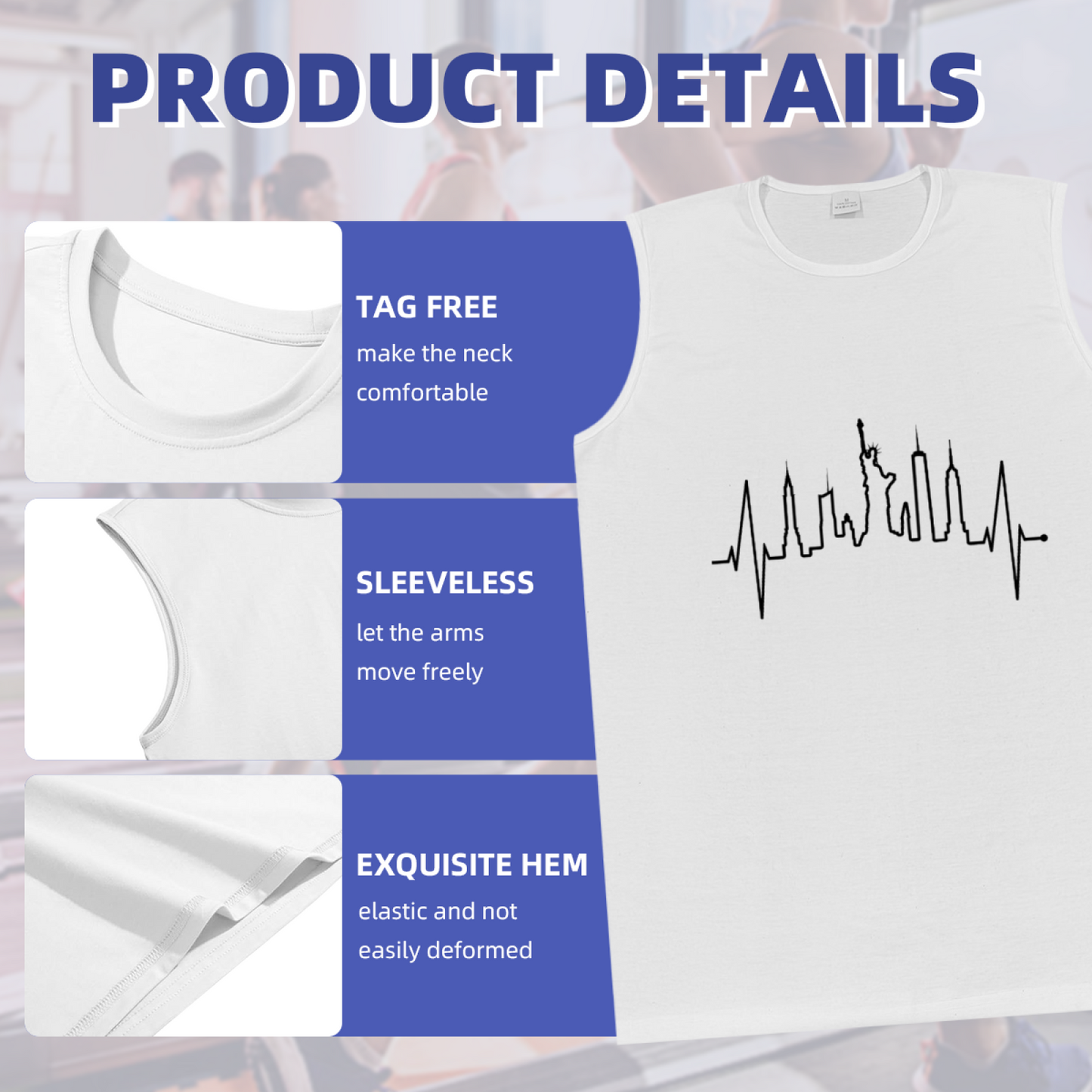 New York City Skyline Heartbeat Tank Top
