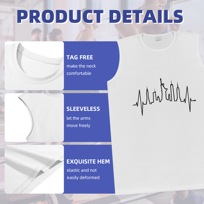 New York City Skyline Heartbeat Tank Top