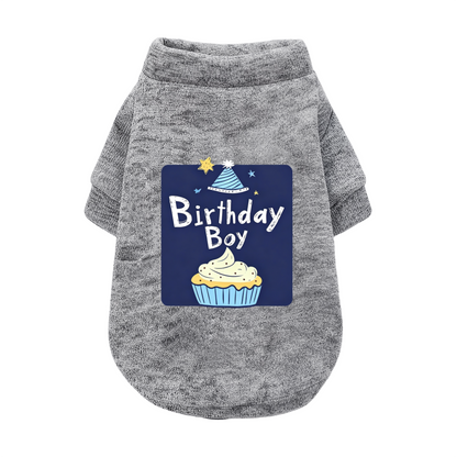 Birthday Boy Cupcake Party Pet Outfit Sweater