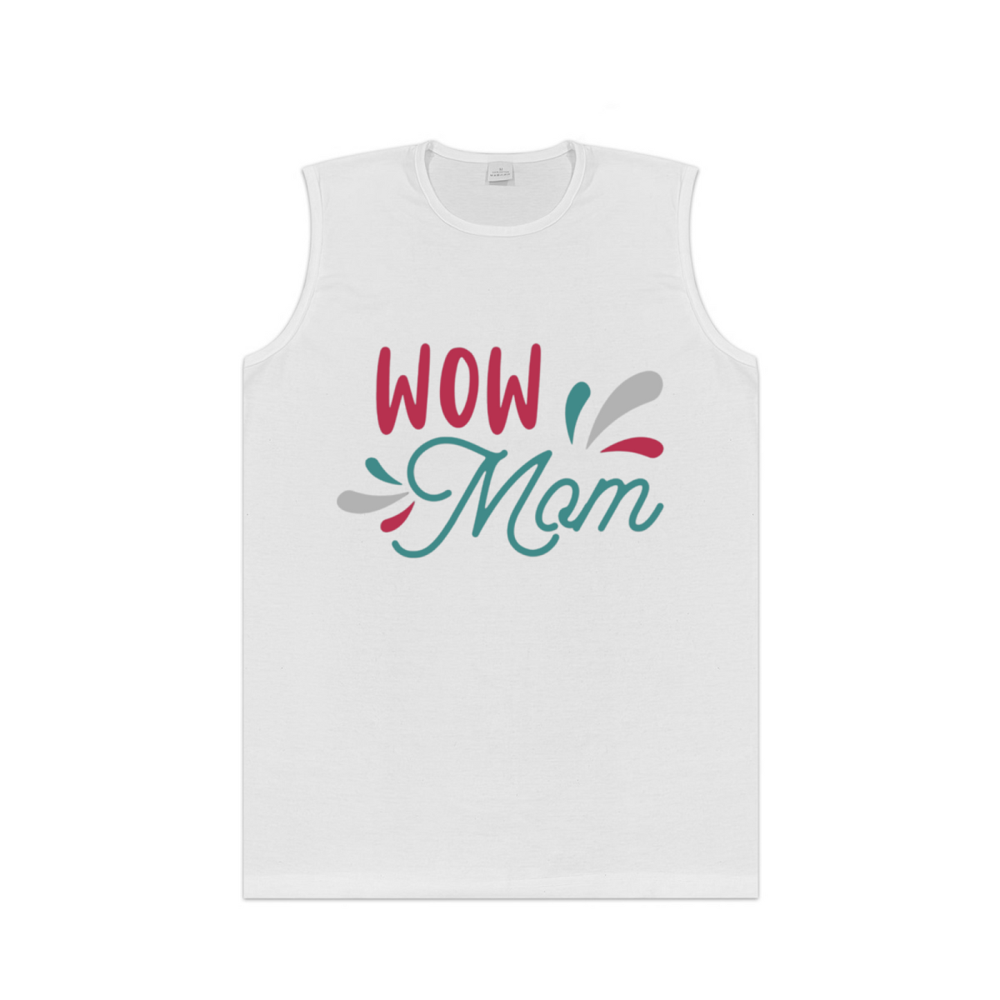 Wow Mom Sweet Mother¡¯s Day Letter Graphic Tank For Men