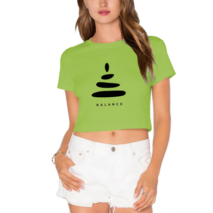 Balance Stack Stone Calm Lime Crop Top