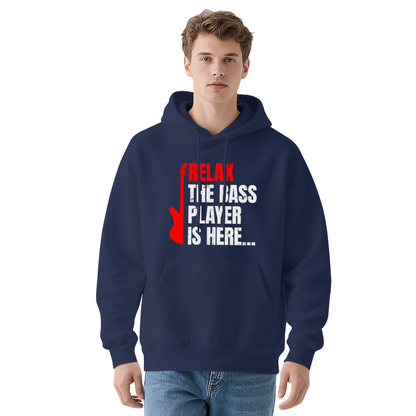 Relax The Bass Player Music Gray Hoodie, Daily Comfortable Pullover