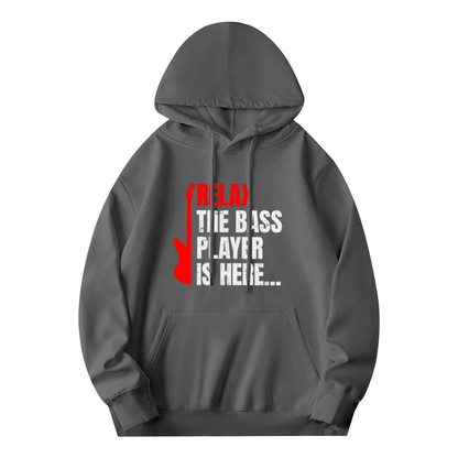 Relax The Bass Player Music Gray Hoodie, Daily Comfortable Pullover