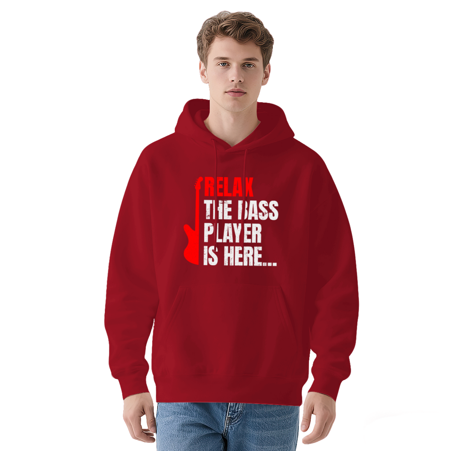 Relax The Bass Player Music Gray Hoodie, Daily Comfortable Pullover