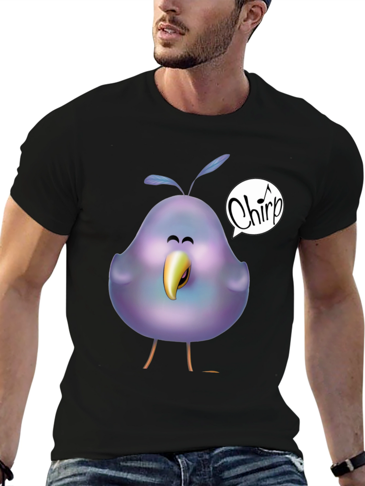 Chirp Bird Graphic T-Shirt - Unisex Soft Cotton Tee