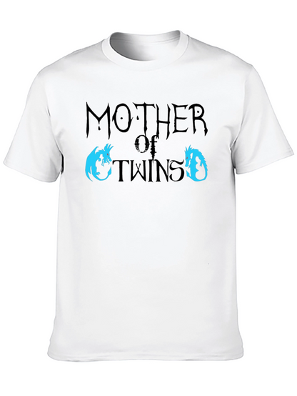 Mother of Twins Dragon T-Shirt - Fun Mom Tee