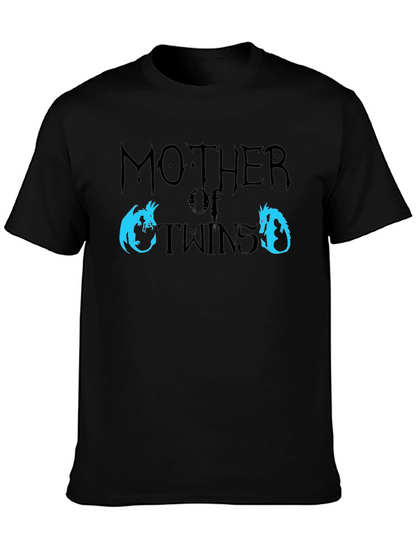 Mother of Twins Dragon T-Shirt - Fun Mom Tee
