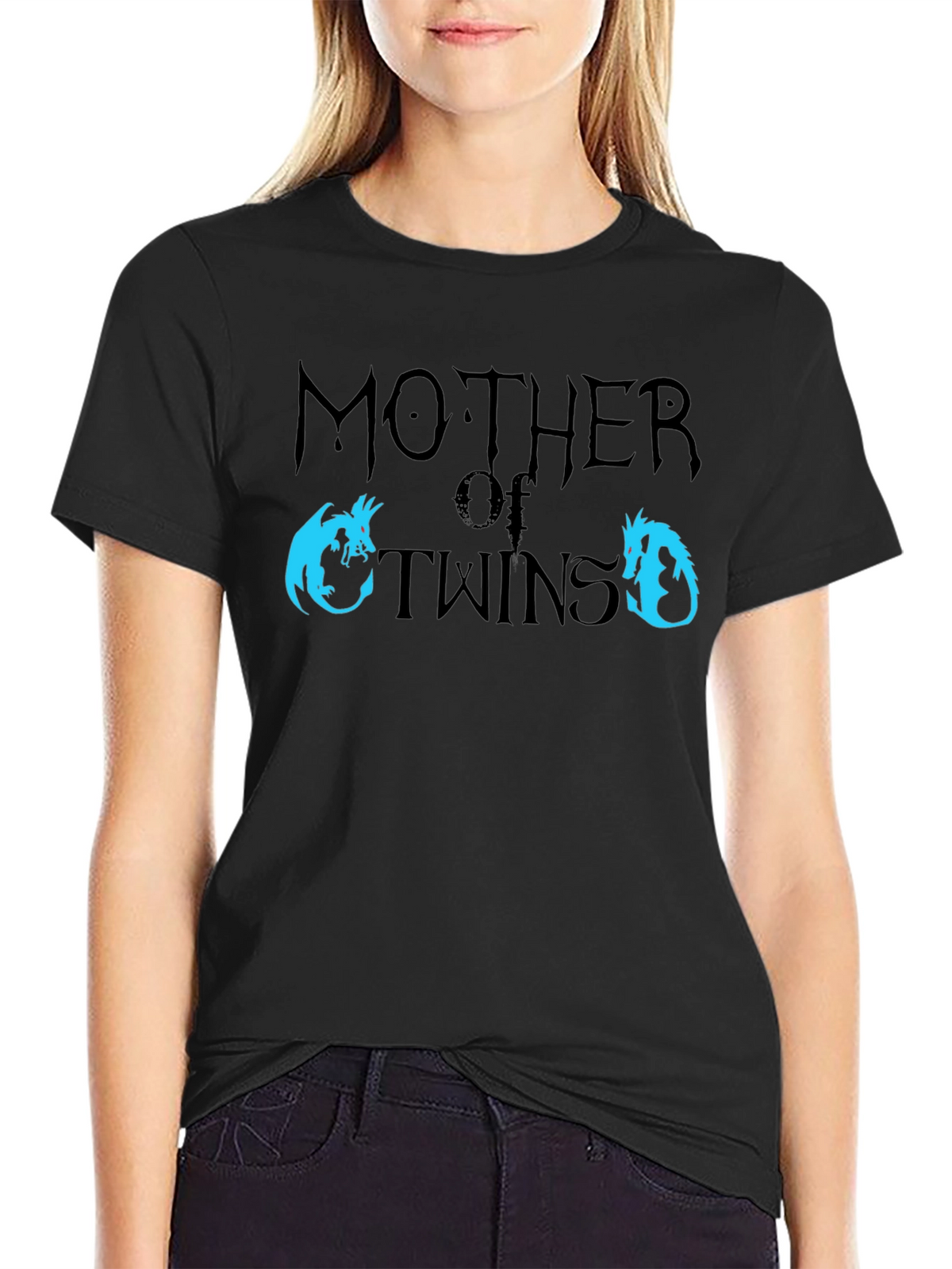 Mother of Twins Dragon T-Shirt - Fun Mom Tee