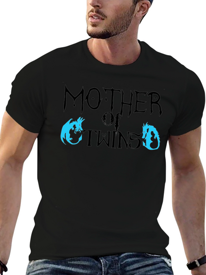 Mother of Twins Dragon T-Shirt - Fun Mom Tee