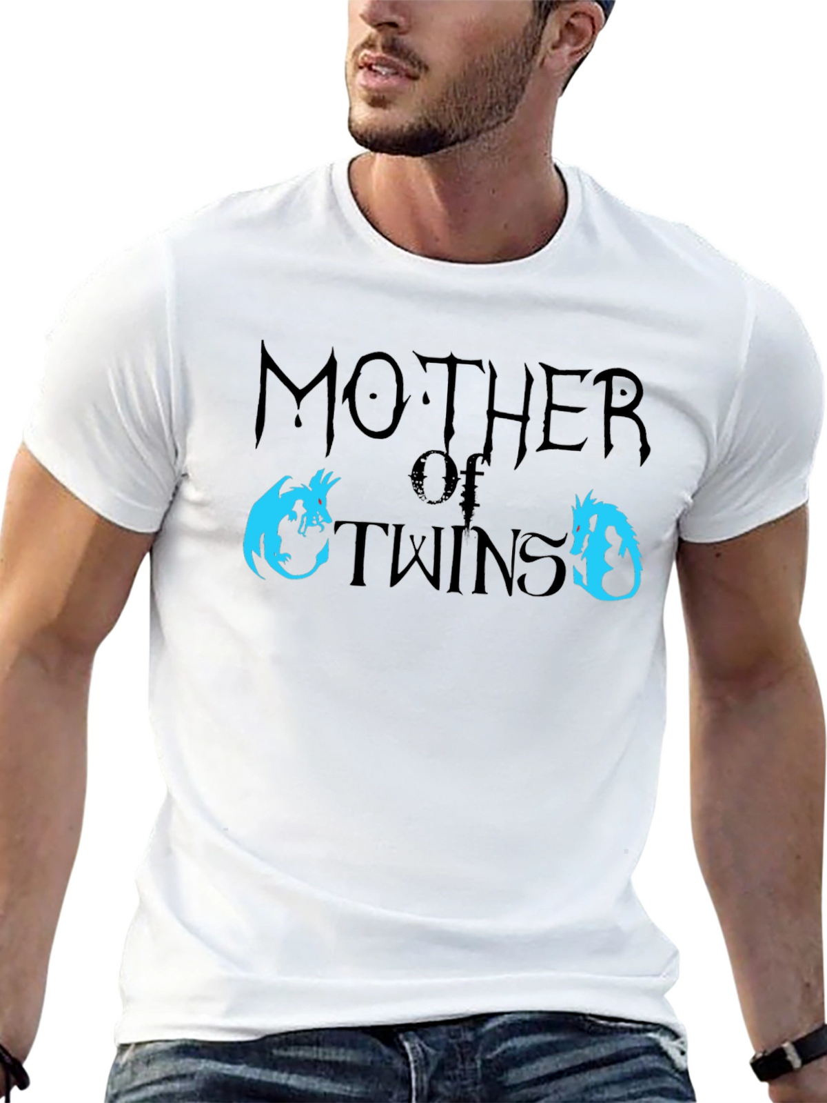 Mother of Twins Dragon T-Shirt - Fun Mom Tee