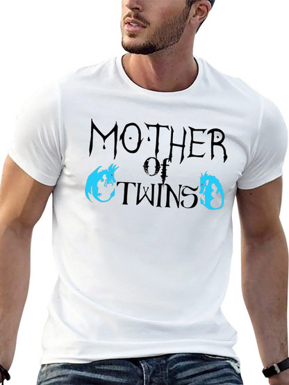 Mother of Twins Dragon T-Shirt - Fun Mom Tee