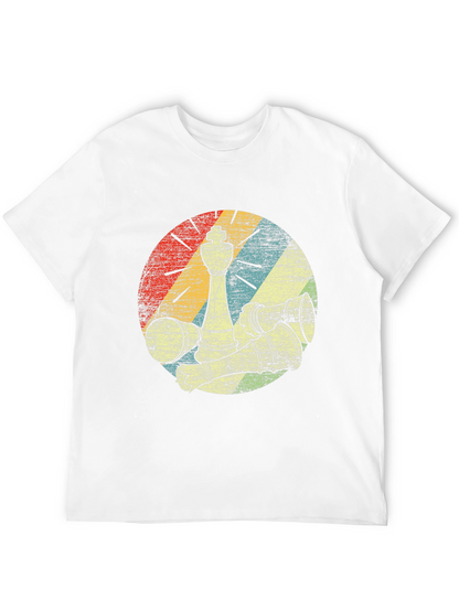Retro Chess Piece Graphic Tee - Black