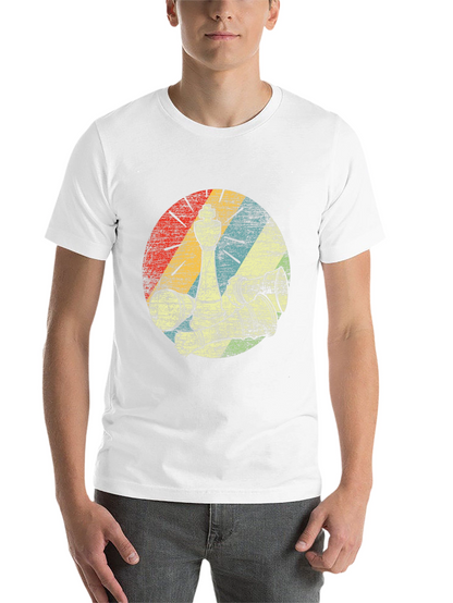Retro Chess Piece Graphic Tee - Black