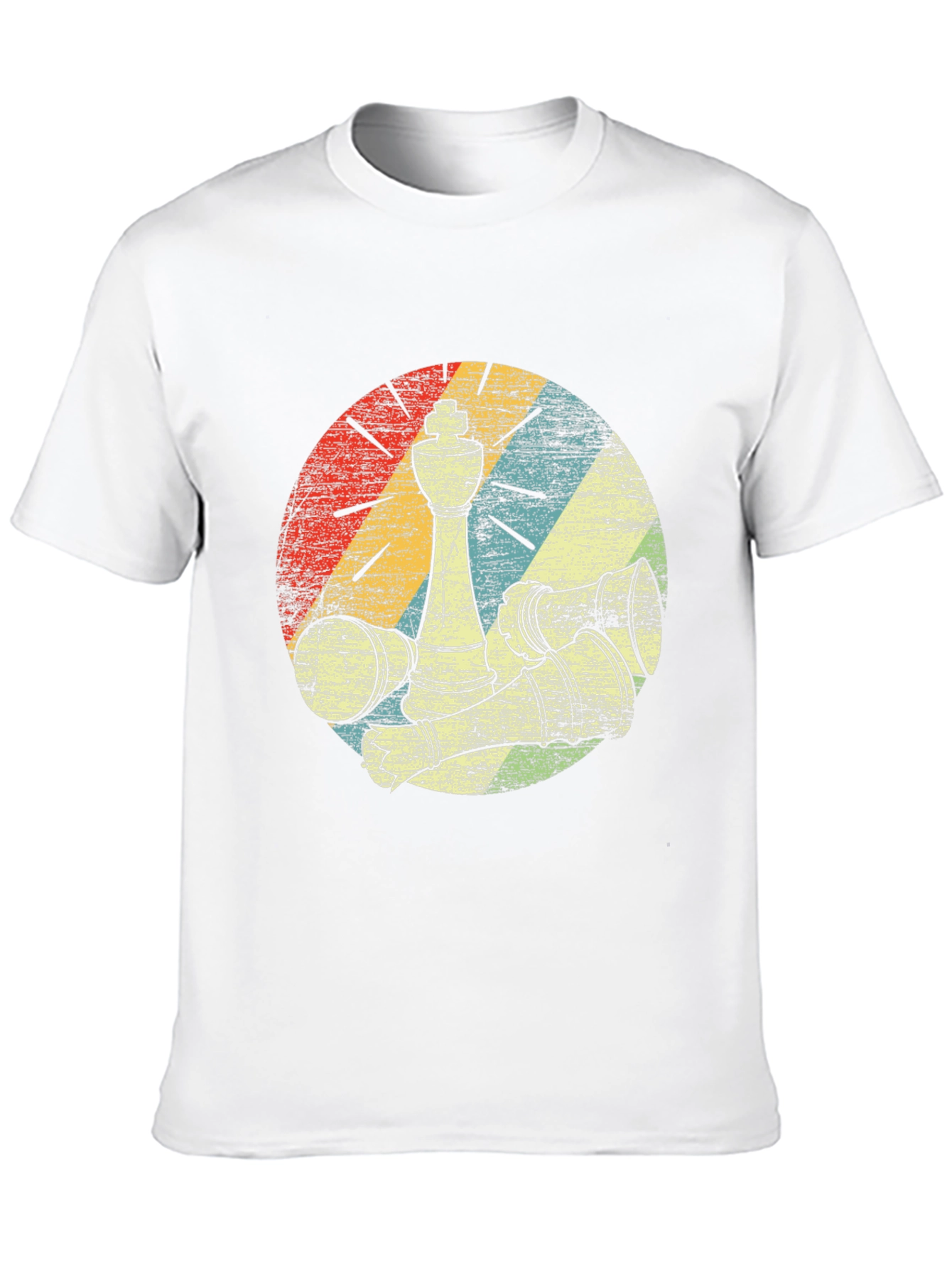Retro Chess Piece Graphic Tee - Black