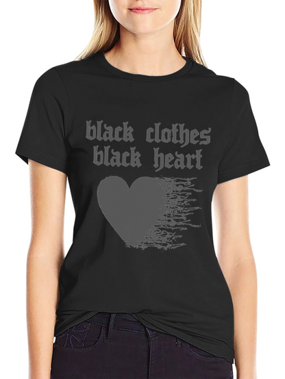 Black Clothes Black Heart Graphic T-Shirt