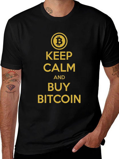 Keep Calm and Buy Bitcoin Black T-Shirt