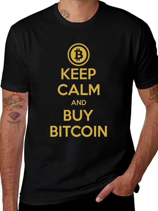 Keep Calm and Buy Bitcoin Black T-Shirt