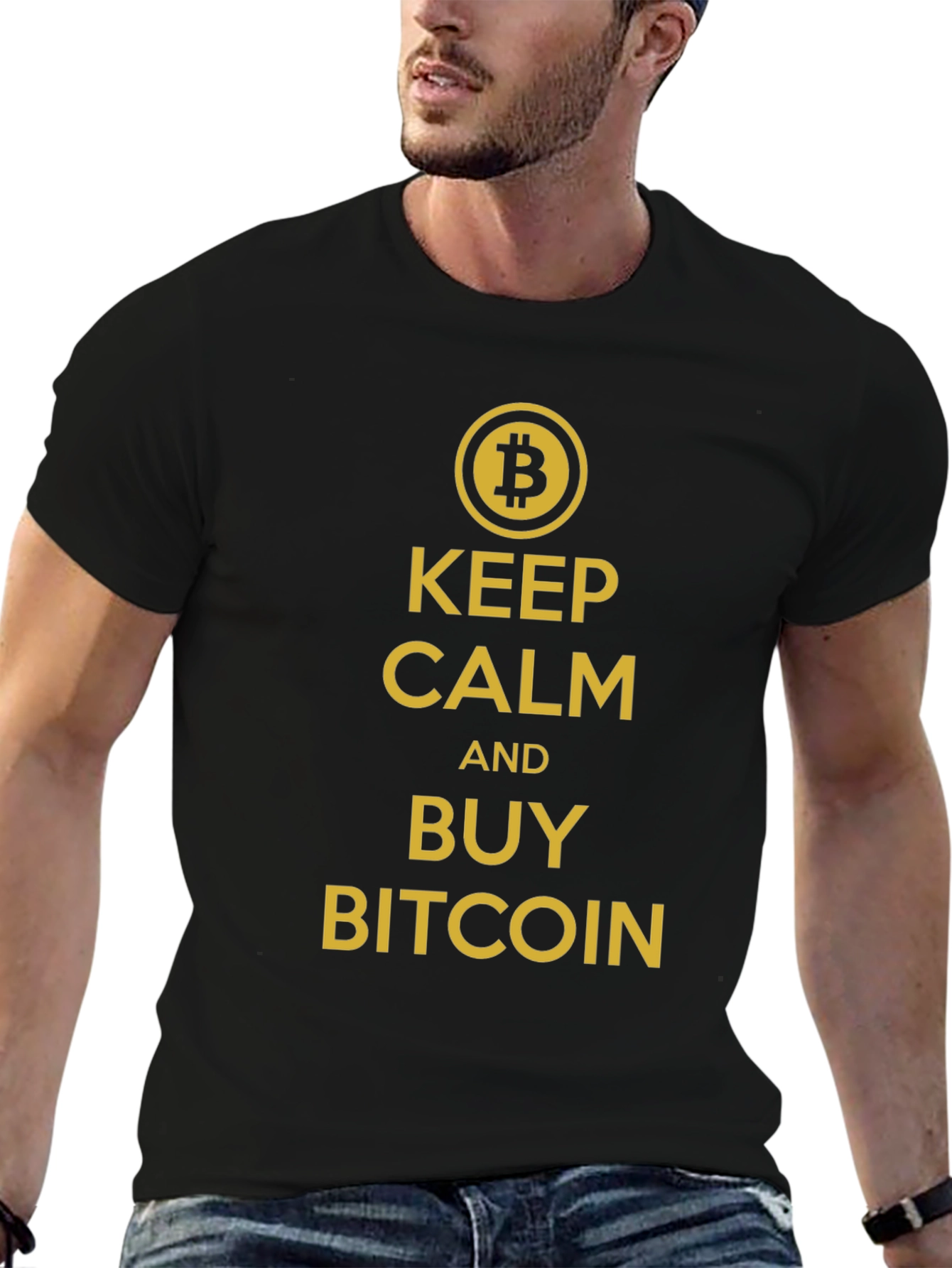 Keep Calm and Buy Bitcoin Black T-Shirt