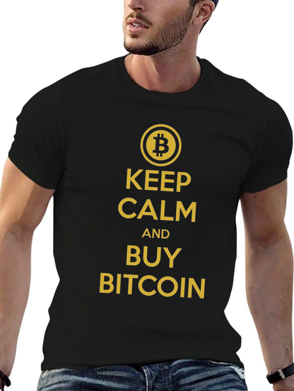 Keep Calm and Buy Bitcoin Black T-Shirt