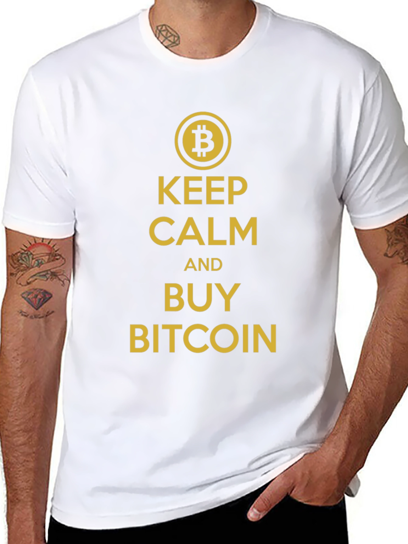 Keep Calm and Buy Bitcoin Black T-Shirt
