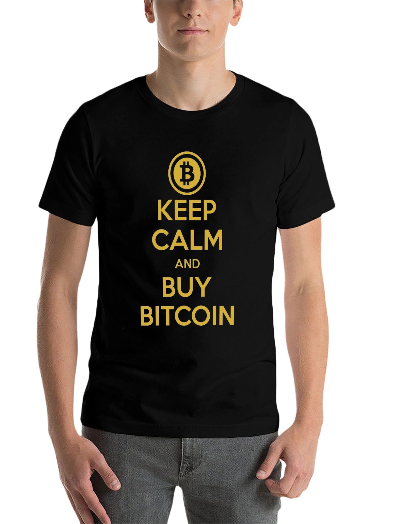 Keep Calm and Buy Bitcoin Black T-Shirt