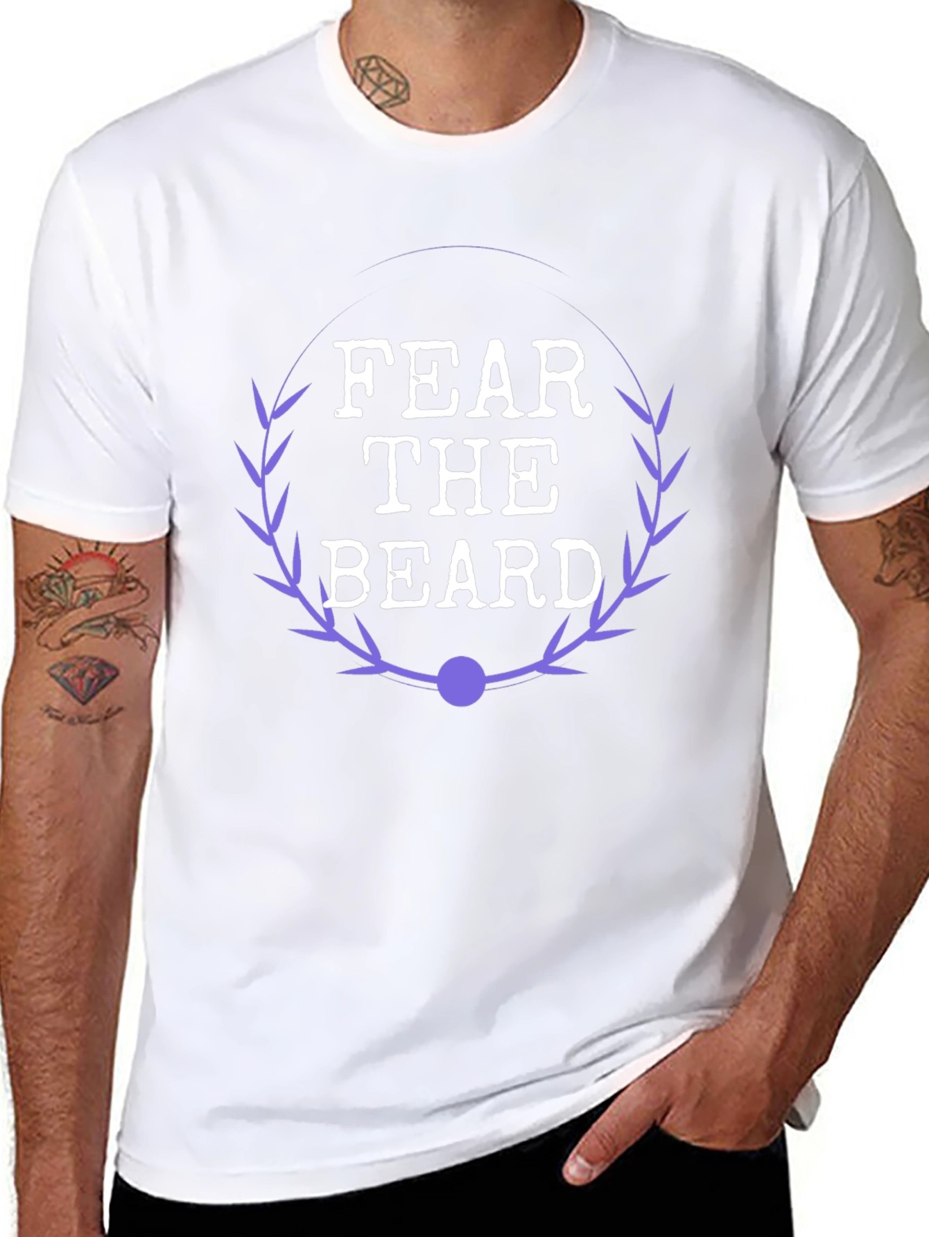 Fear The Beard Graphic Tee - Black Cotton Shirt