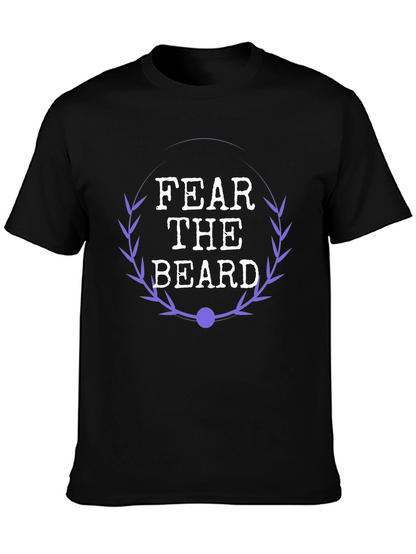 Fear The Beard Graphic Tee - Black Cotton Shirt