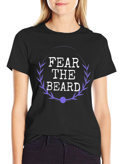 Fear The Beard Graphic Tee - Black Cotton Shirt