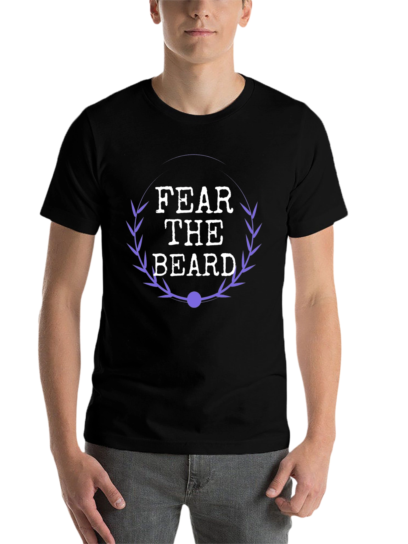Fear The Beard Graphic Tee - Black Cotton Shirt
