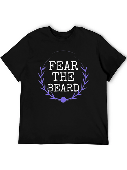 Fear The Beard Graphic Tee - Black Cotton Shirt