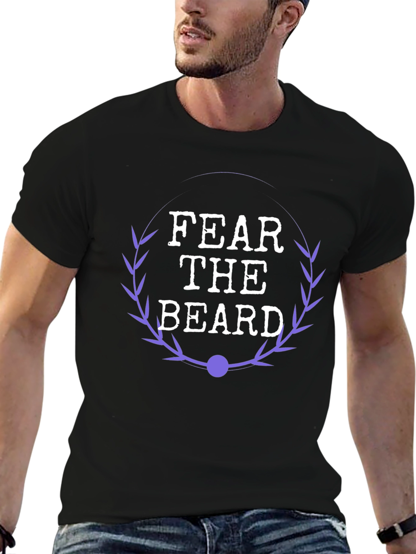 Fear The Beard Graphic Tee - Black Cotton Shirt