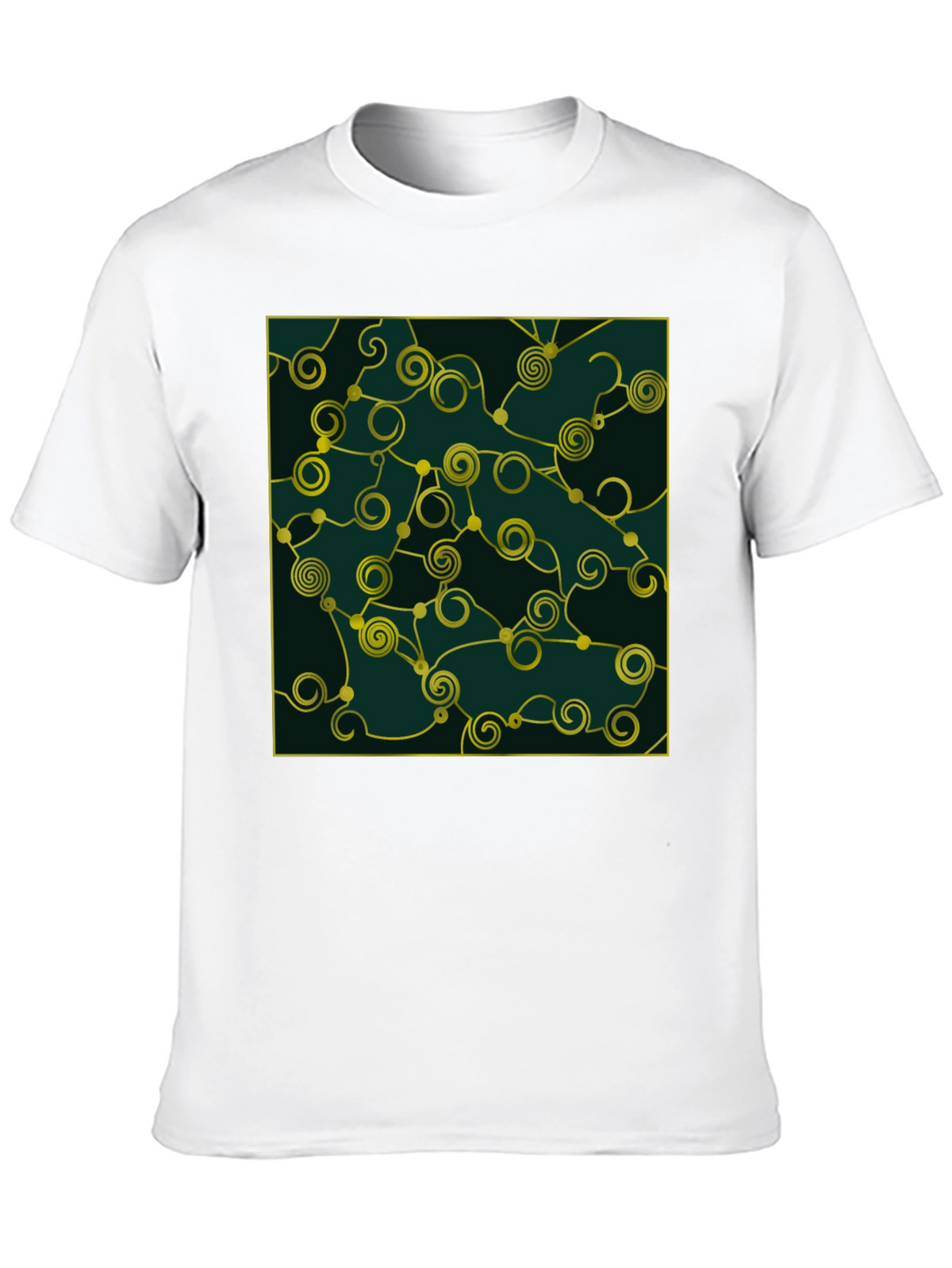 Abstract Swirl Graphic Black T-Shirt
