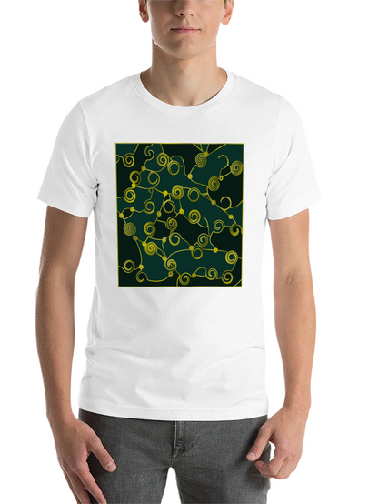 Abstract Swirl Graphic Black T-Shirt