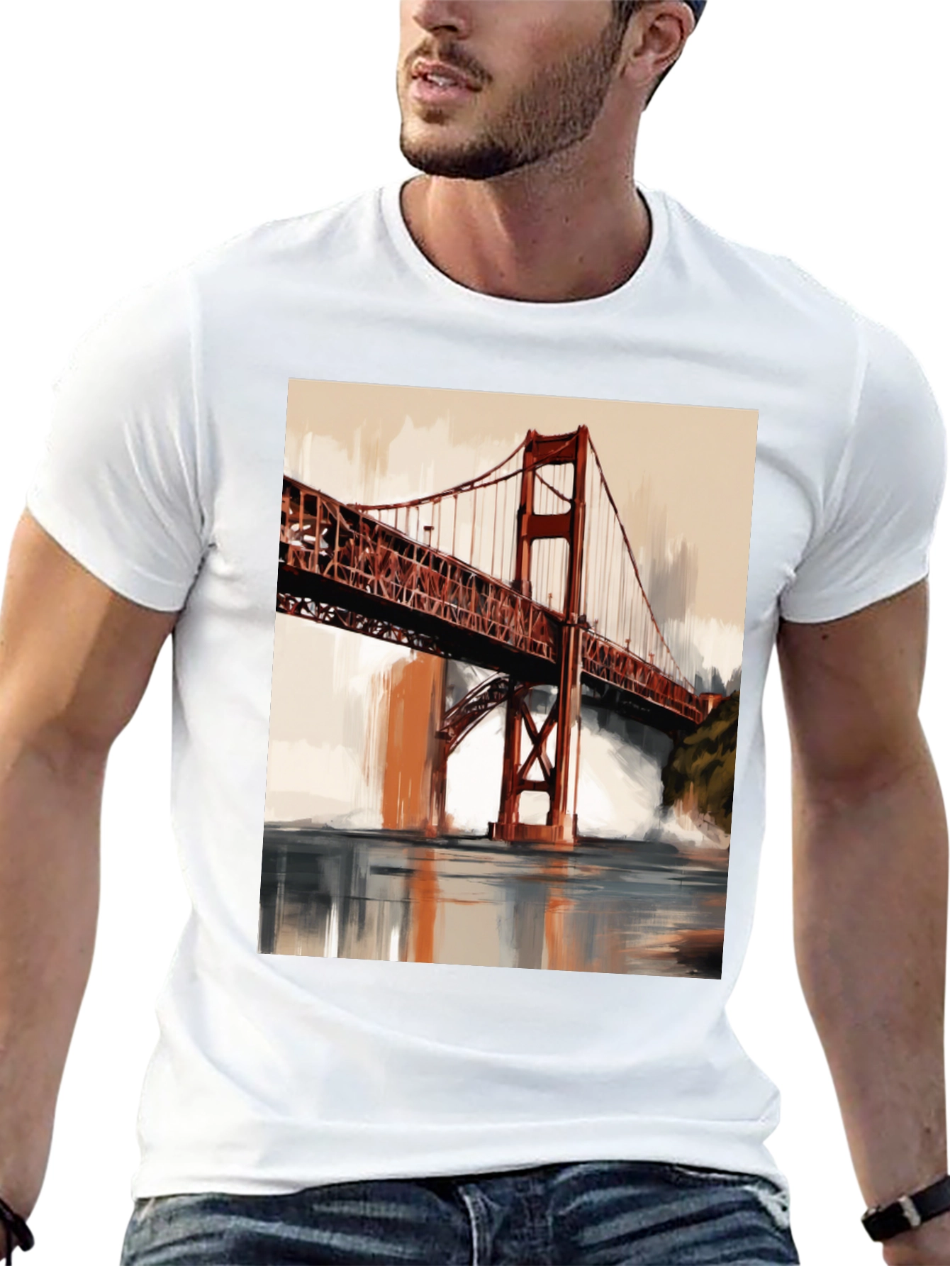 Golden Gate Bridge Art Print T-Shirt