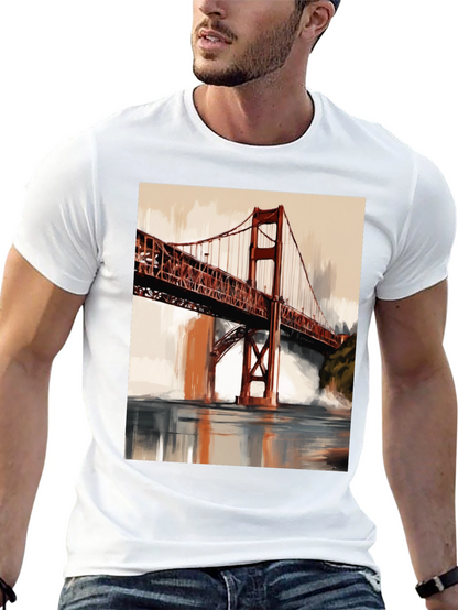 Golden Gate Bridge Art Print T-Shirt