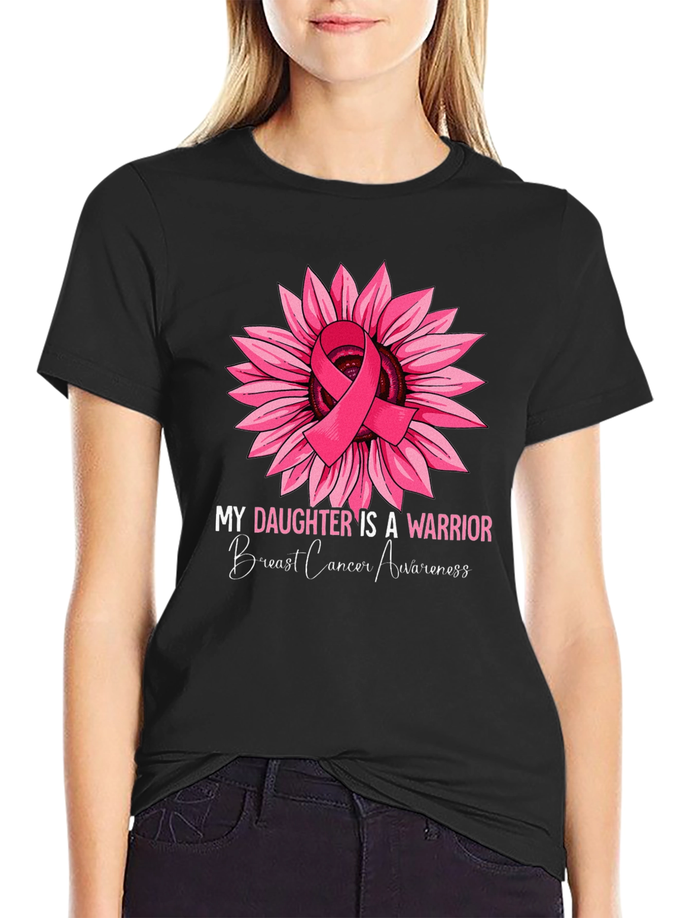 Breast Cancer Awareness Sunflower Warrior T-Shirt