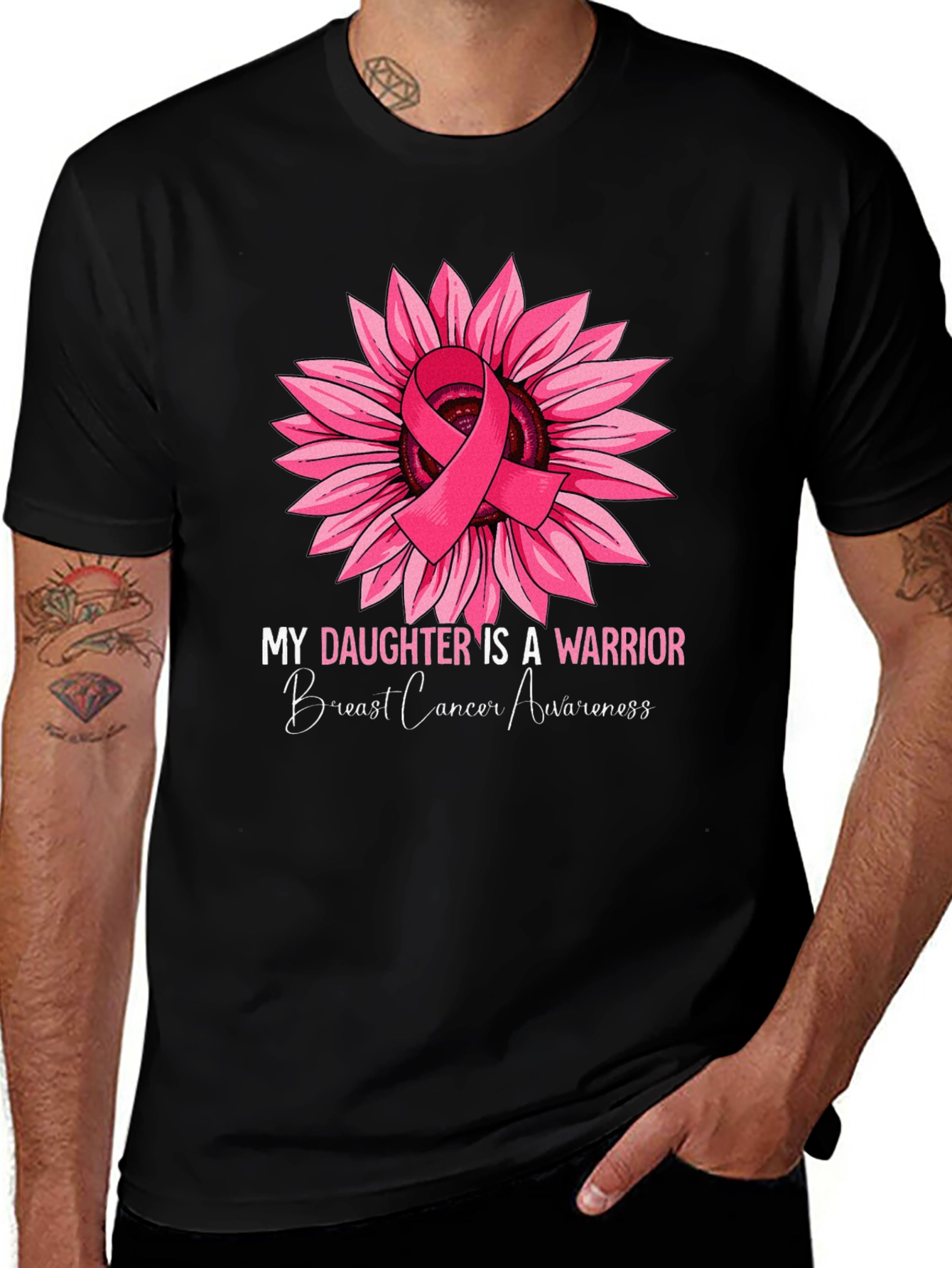 Breast Cancer Awareness Sunflower Warrior T-Shirt