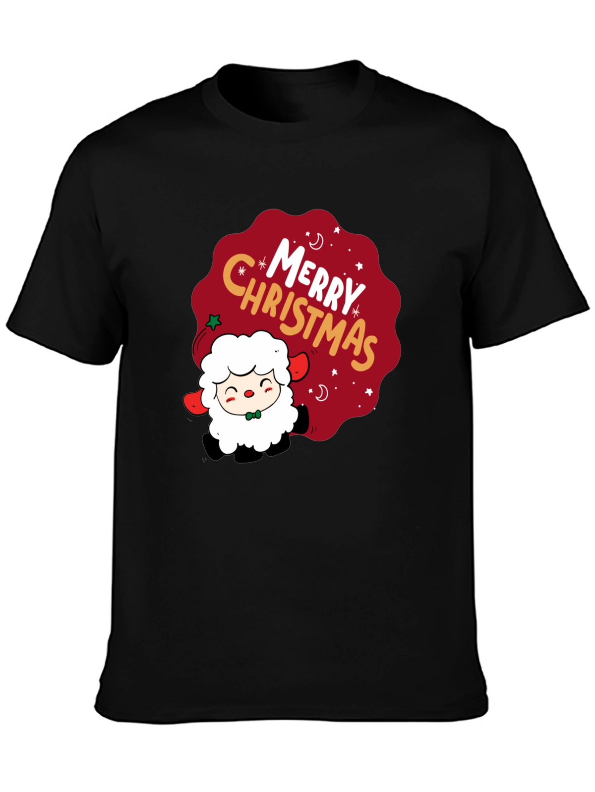Merry Christmas Sheep Graphic Tee - Holiday Cheer