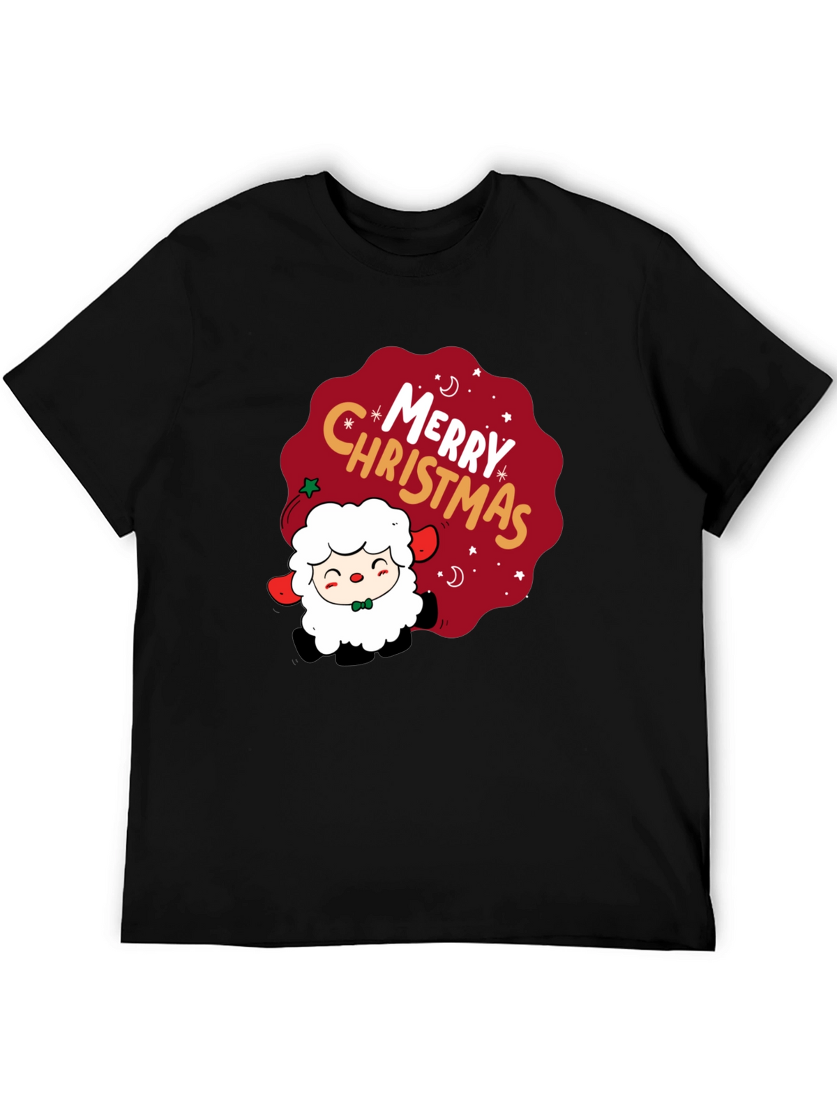 Merry Christmas Sheep Graphic Tee - Holiday Cheer
